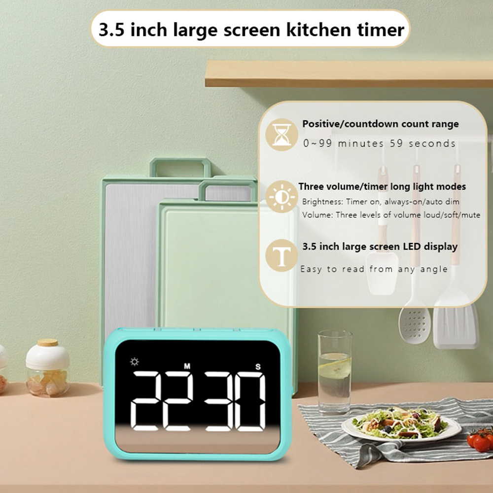 Commercial Kitchen Timer - 1 قطعة مؤقت رقمي حديث بسيط