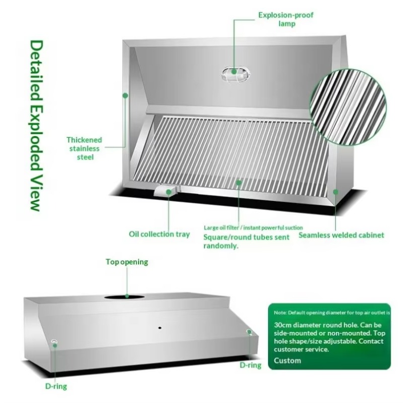شفاط مطبخ تجاري قابل للتخصيص ي - مراجعة Commercial Exhaust Hood وسعره
