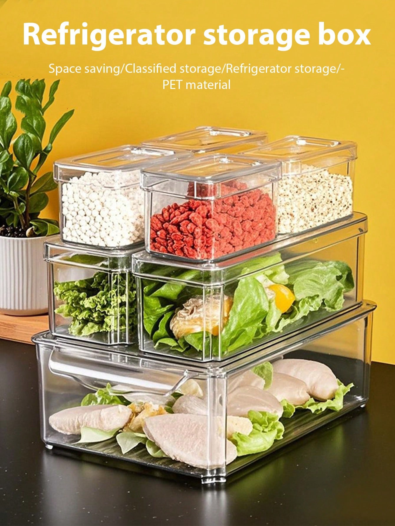 مجموعة من 7 صناديق تنظيم الثلا - مراجعة Commercial Kitchen Fridge وسعره