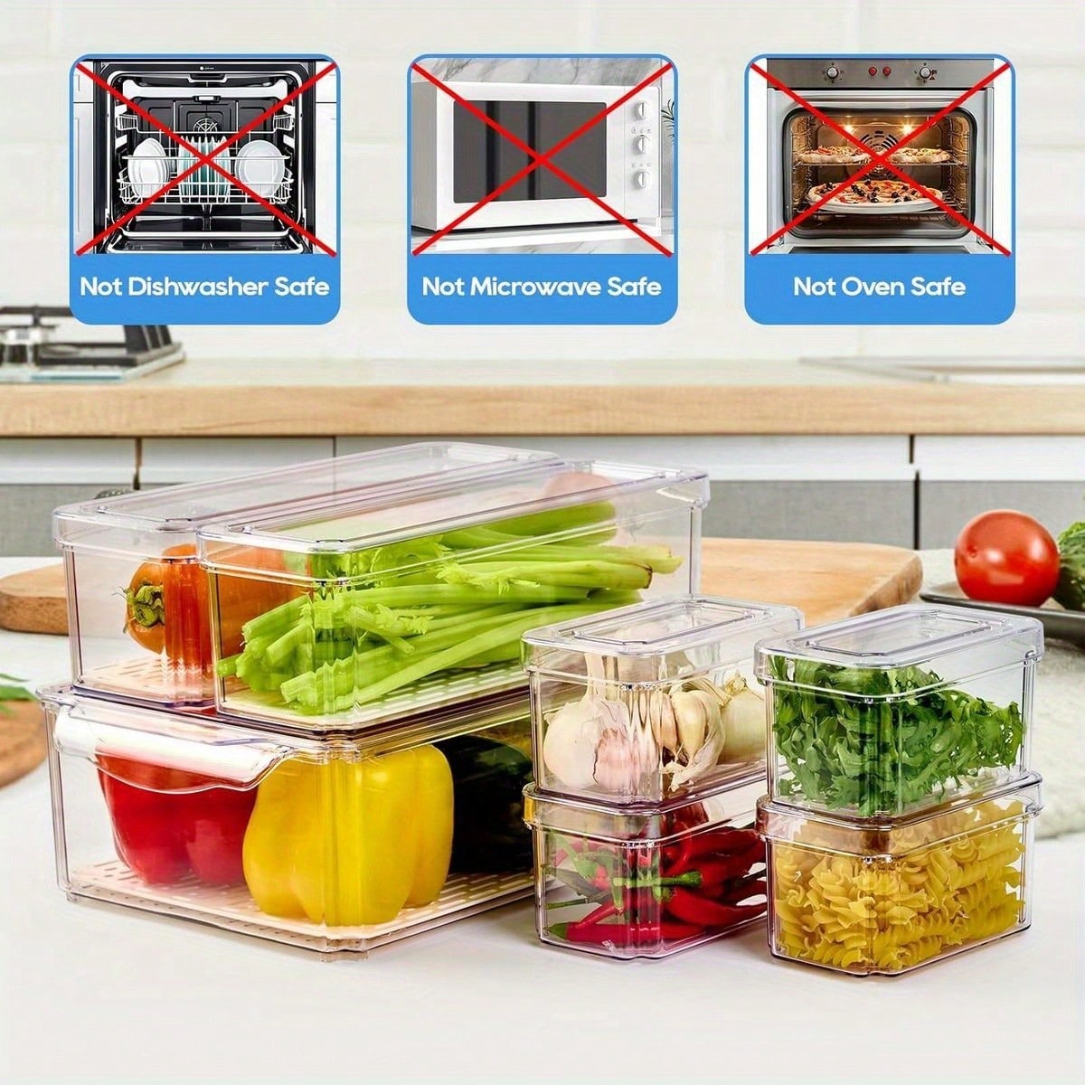 مجموعة من 7 صناديق تنظيم الثلا - مراجعة Commercial Kitchen Fridge وسعره