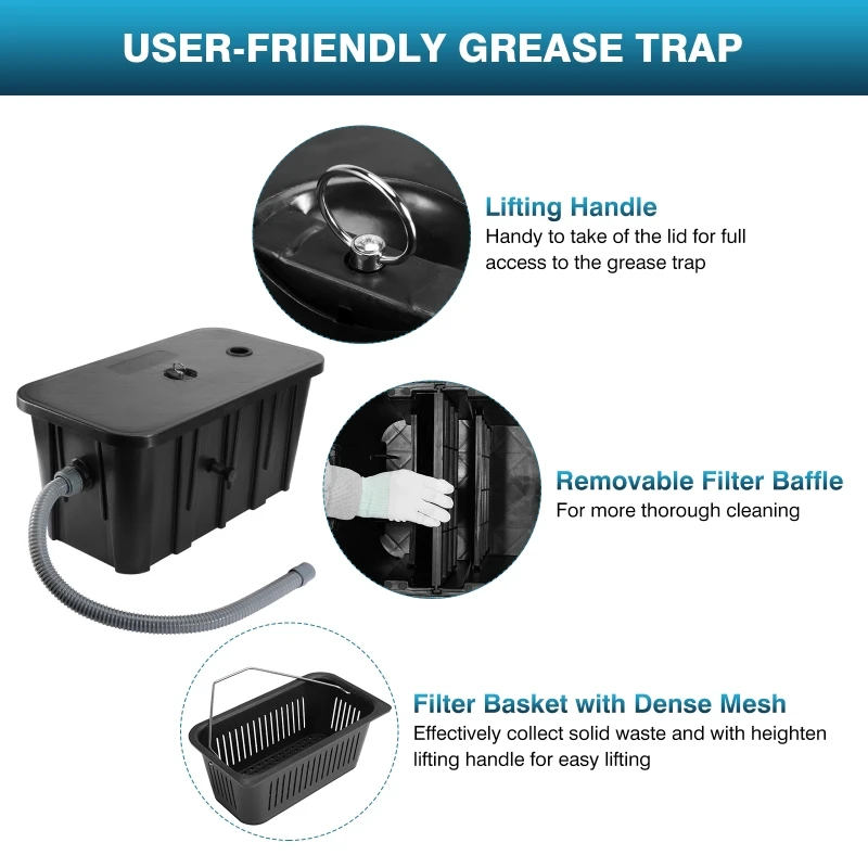 فاصل الزيت عن الماء التجاري، م - مراجعة Commercial Kitchen Grease Trap وسعره