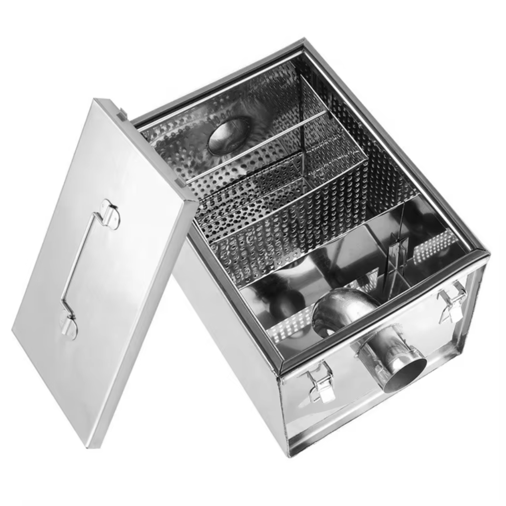 مصيدة شحوم من الفولاذ المقاوم  - مراجعة Commercial Kitchen Grease Trap وسعره