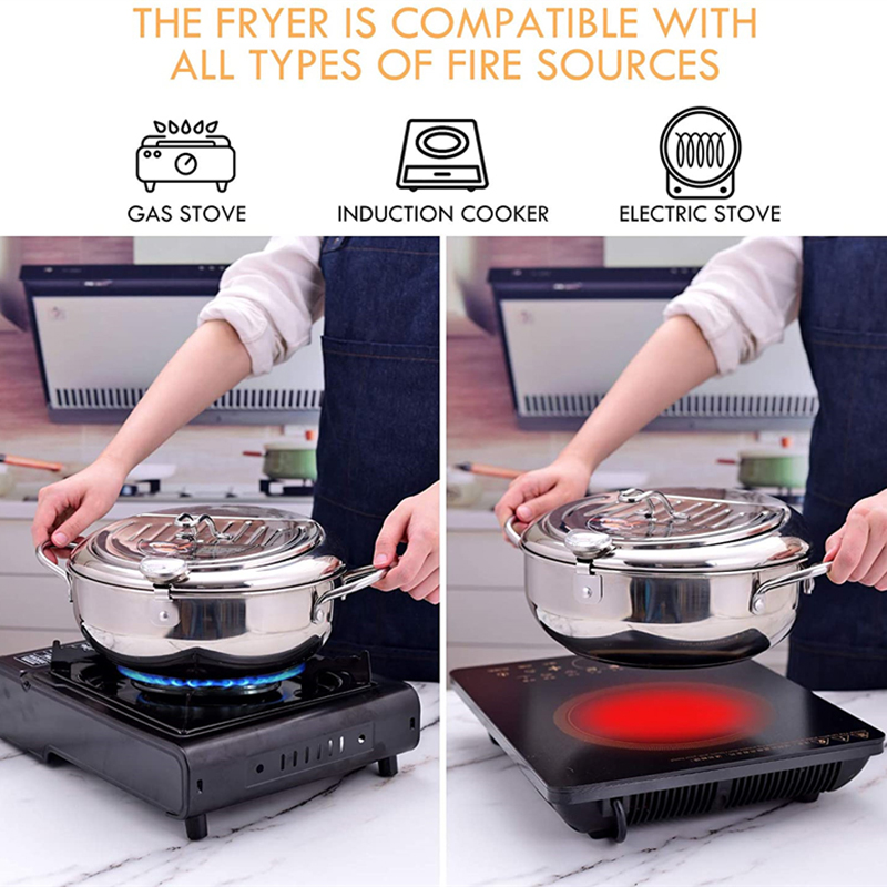 وعاء القلي العميق الياباني مع  - مراجعة Commercial Kitchen Appliance وسعره