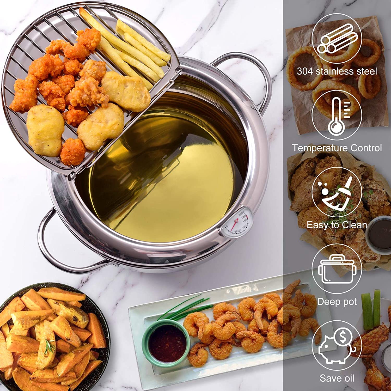 LMETJMA اليابانية وعاء القلي ا - مراجعة Commercial Kitchen Appliance وسعره